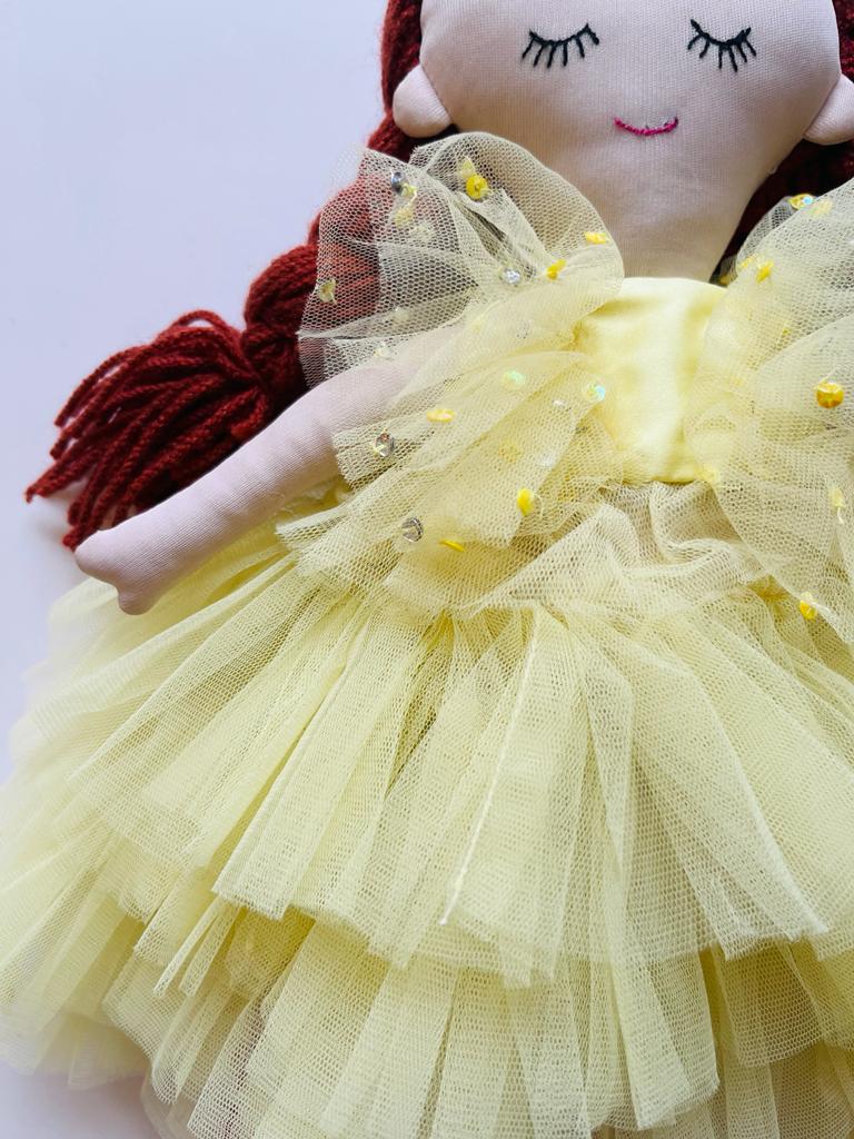 Yellow Regalia Dress & doll Set