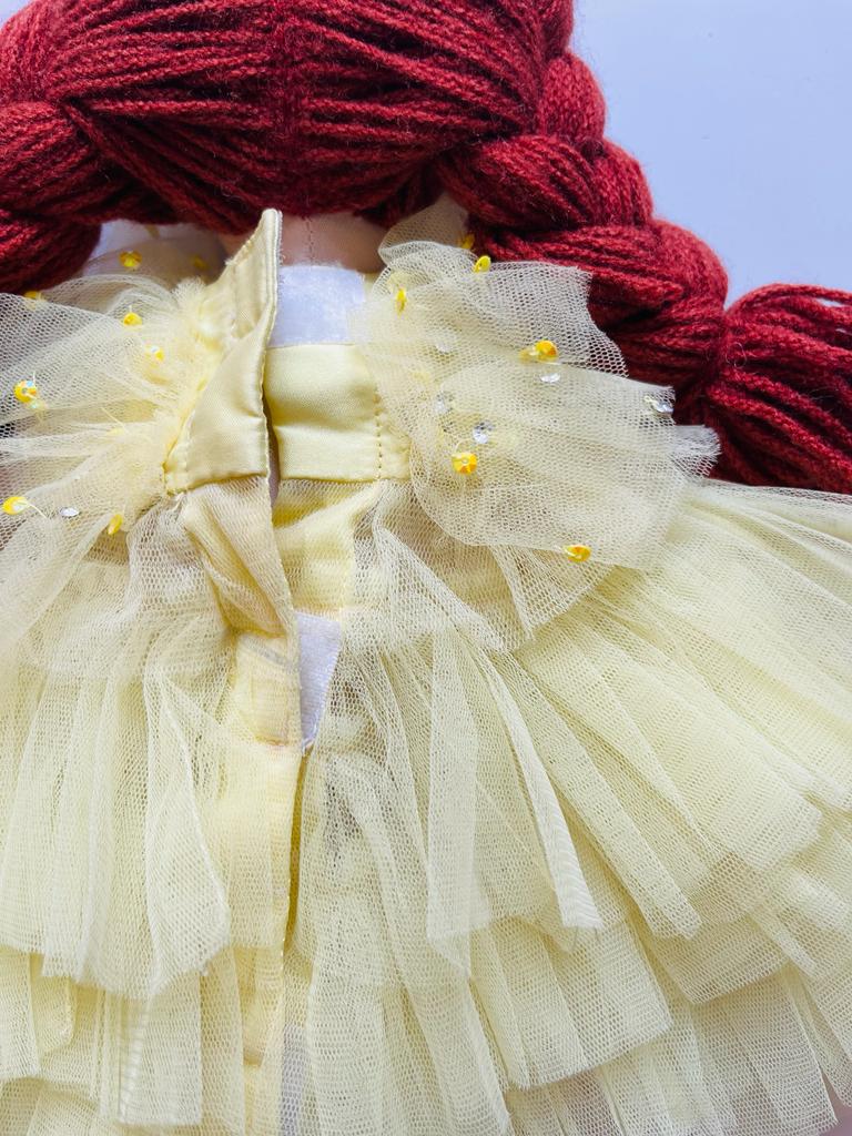 Yellow Regalia Dress & doll Set