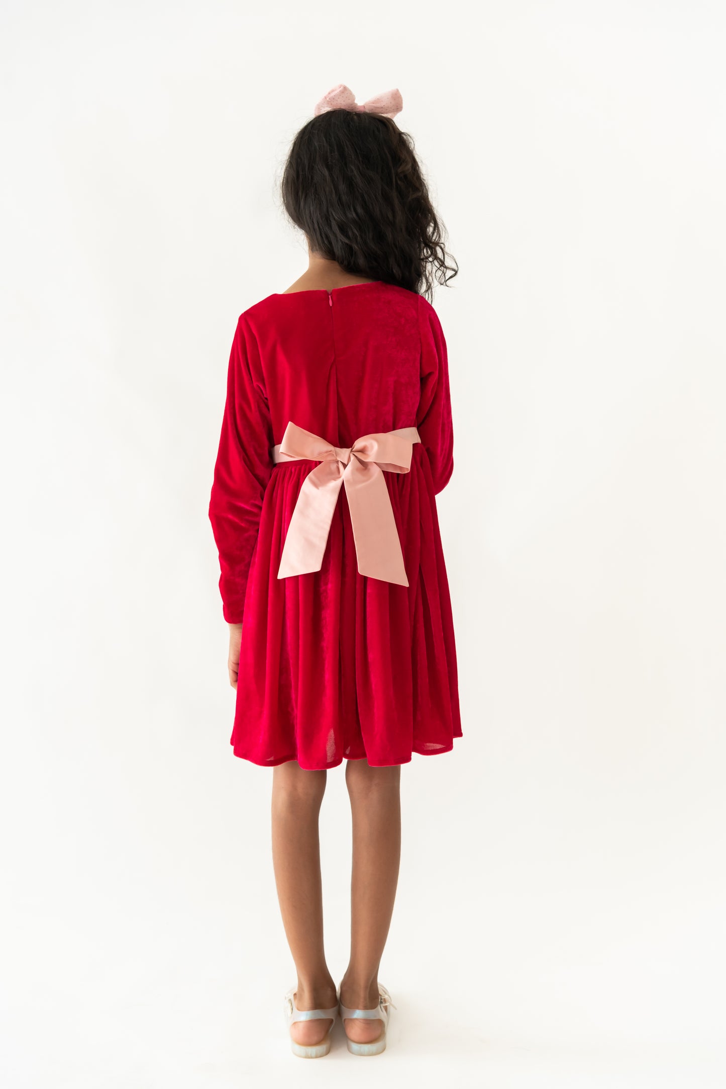 Pink Glitter bow dress
