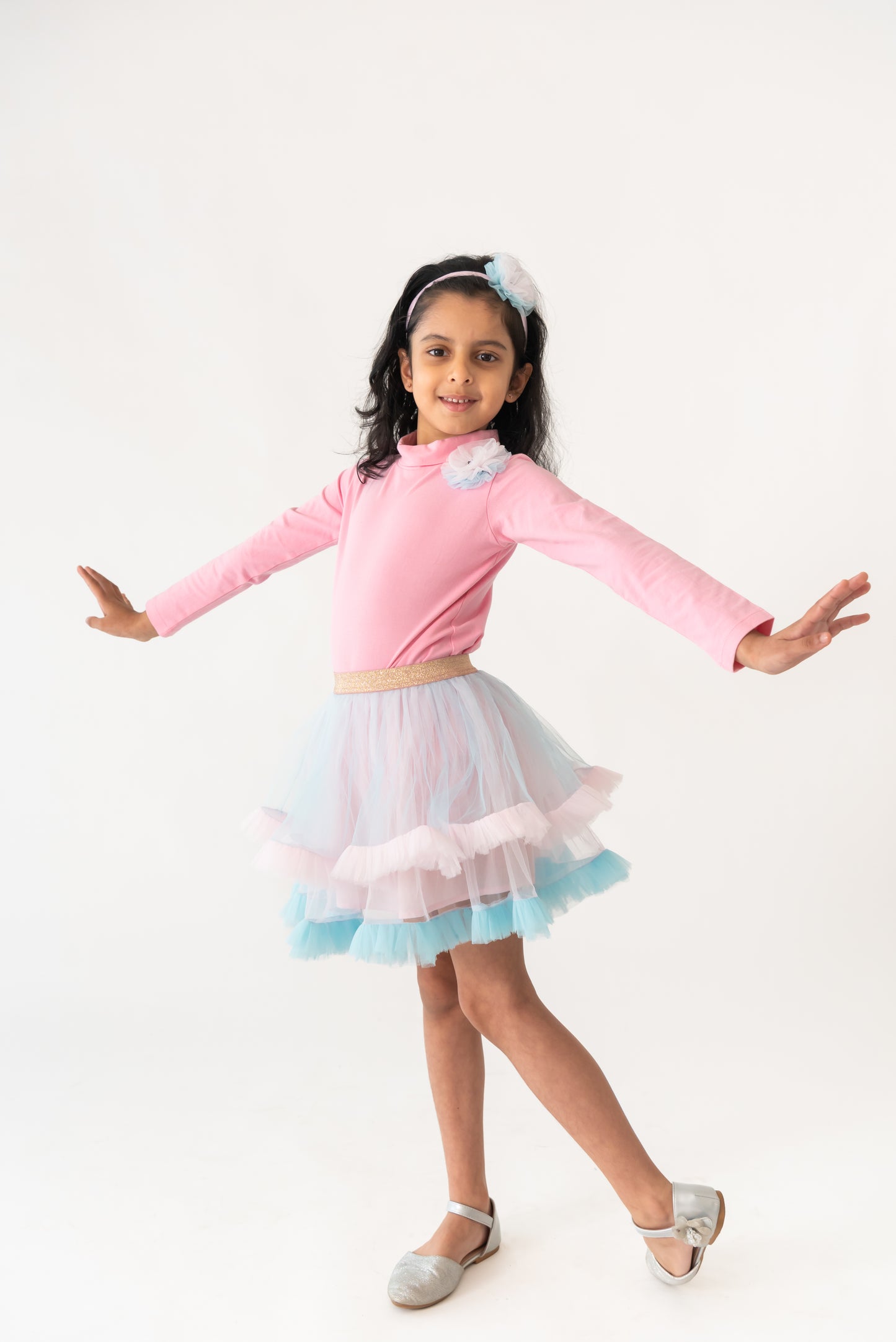 Powder pink skirt set