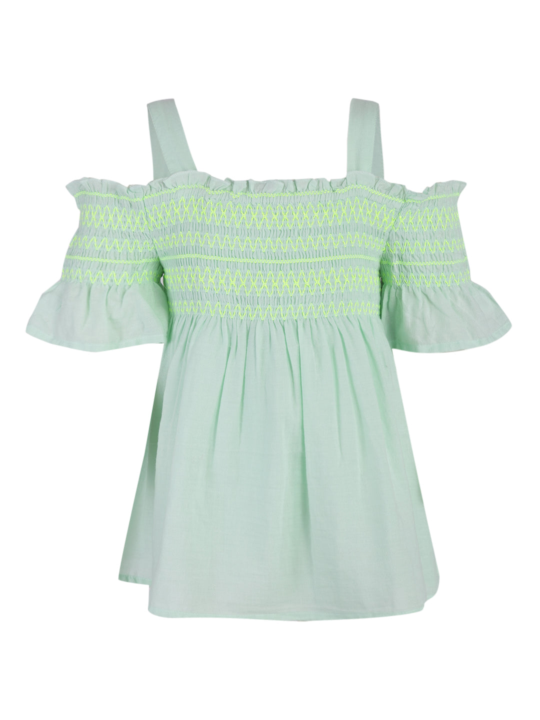Mint Smock Top