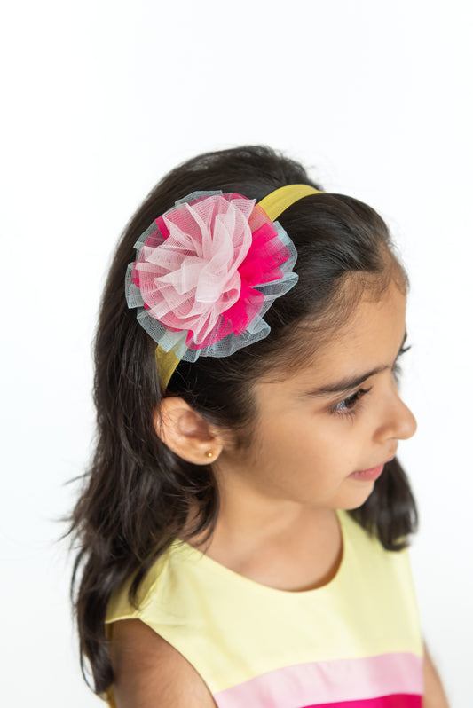 Yellow rainbow fun Headband