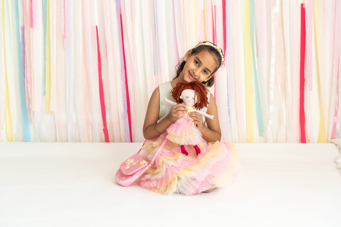 Whispering pink dress & doll Set