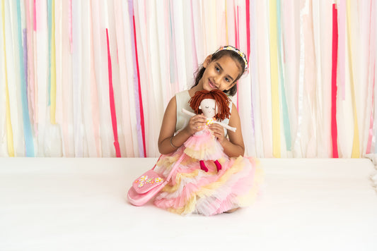 Whispering pink dress & doll Set