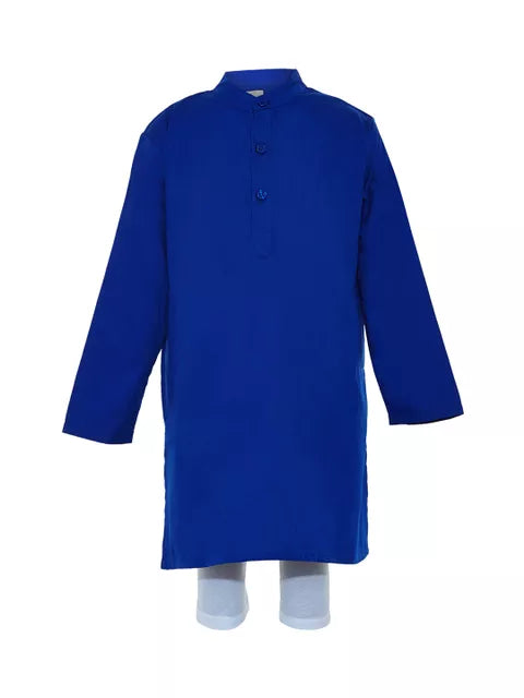 FISH VEST WITH CHAMBRAY KURTA