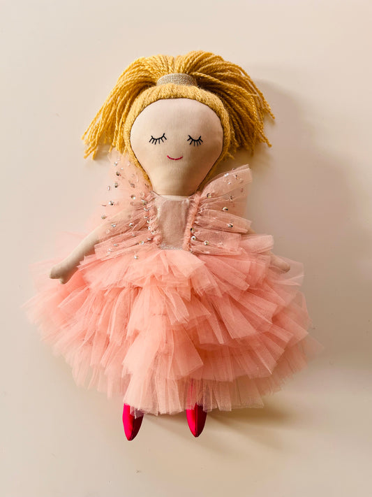 Peach Regalia Dress & doll Set