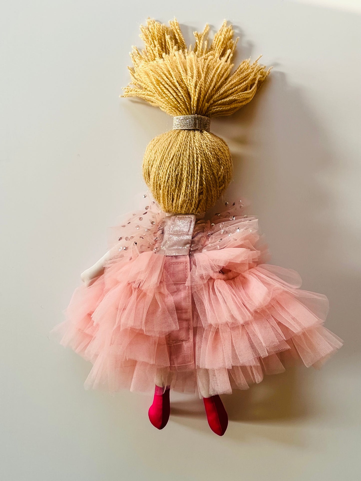 Peach Regalia Dress & doll Set