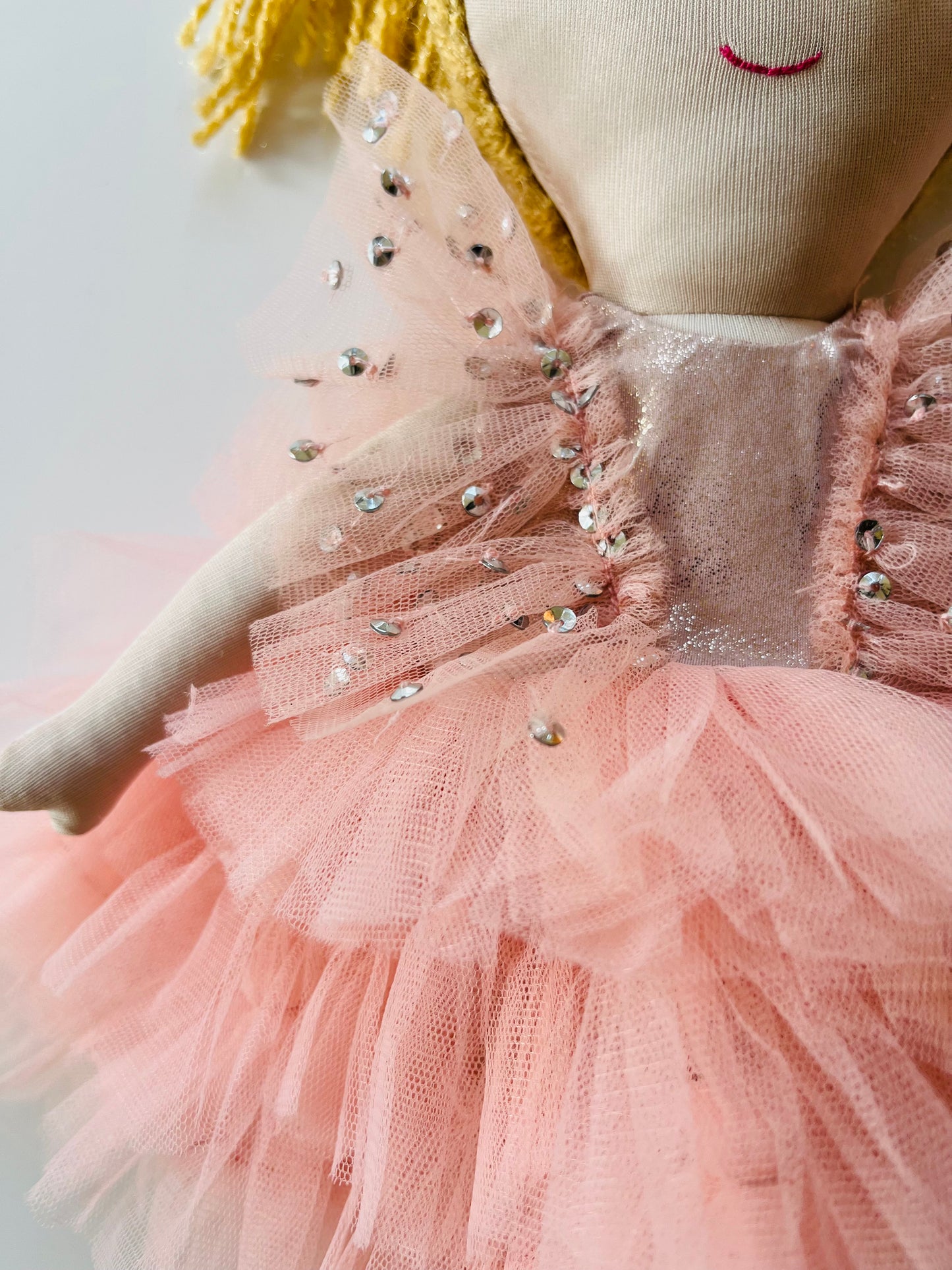 Peach Regalia Dress & doll Set