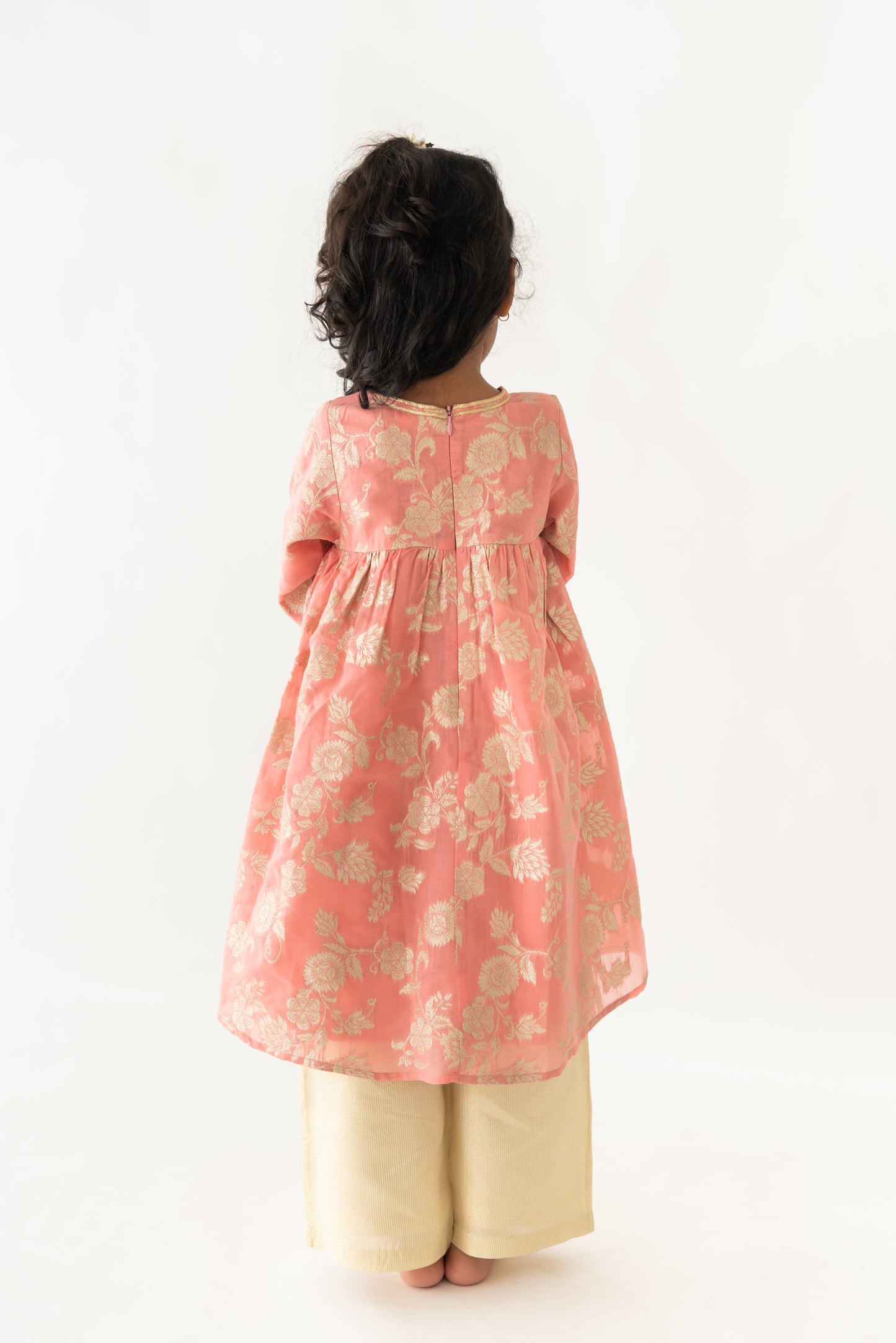 Peach Kala Kurta set