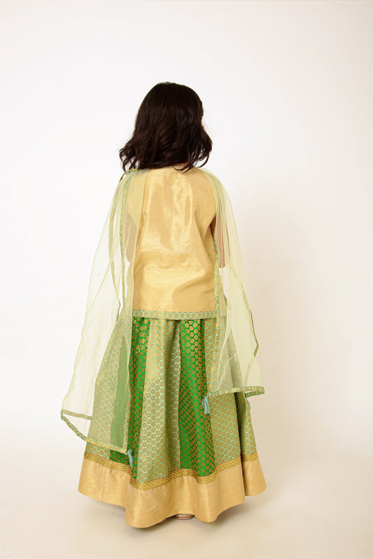 Vibrant Emerald Lehenga