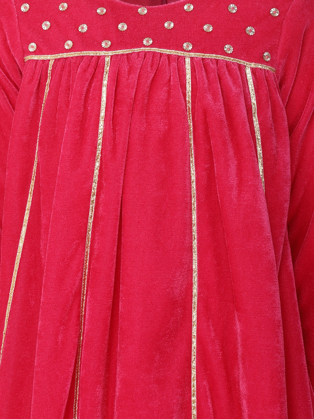 Velvet Gota Doriya Kurta Set