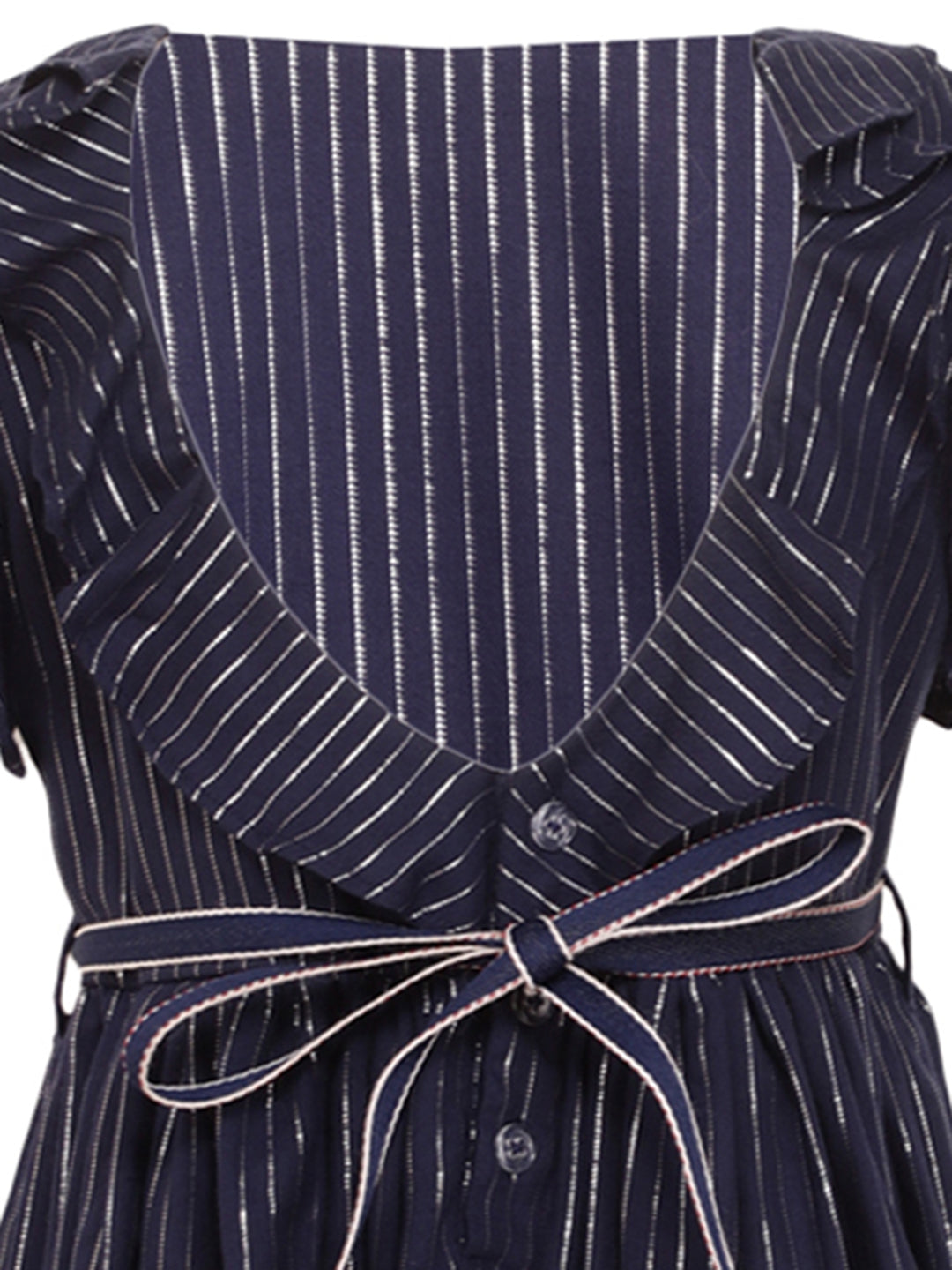 Navy Flutter Dress