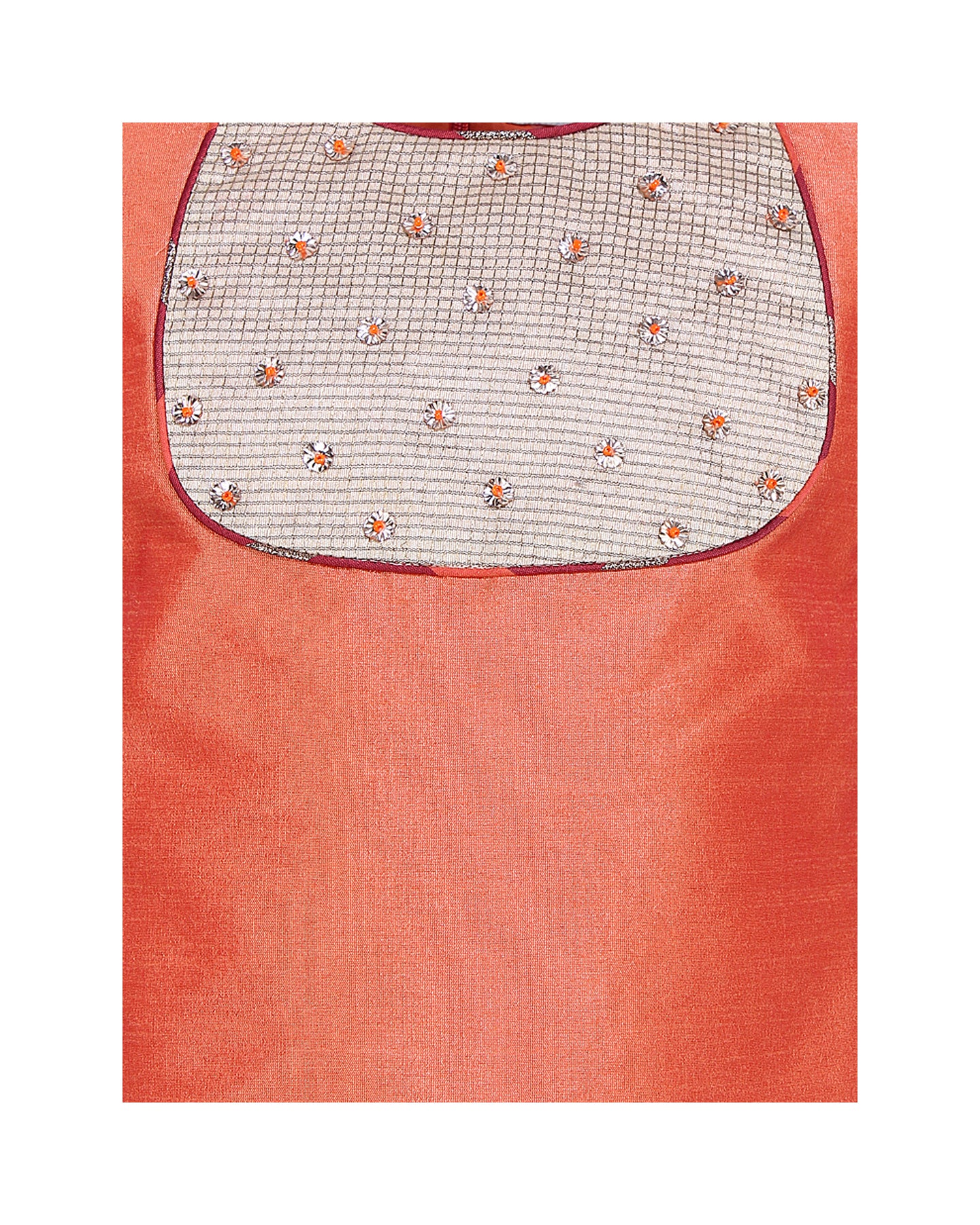 Orange Check Lehenga