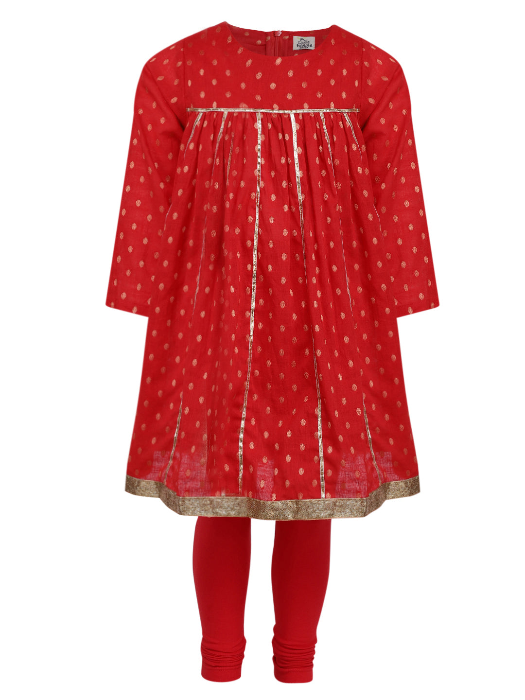 Red Gota Doriya Kurta