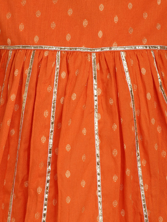 Orange Gota Doriya Kurta