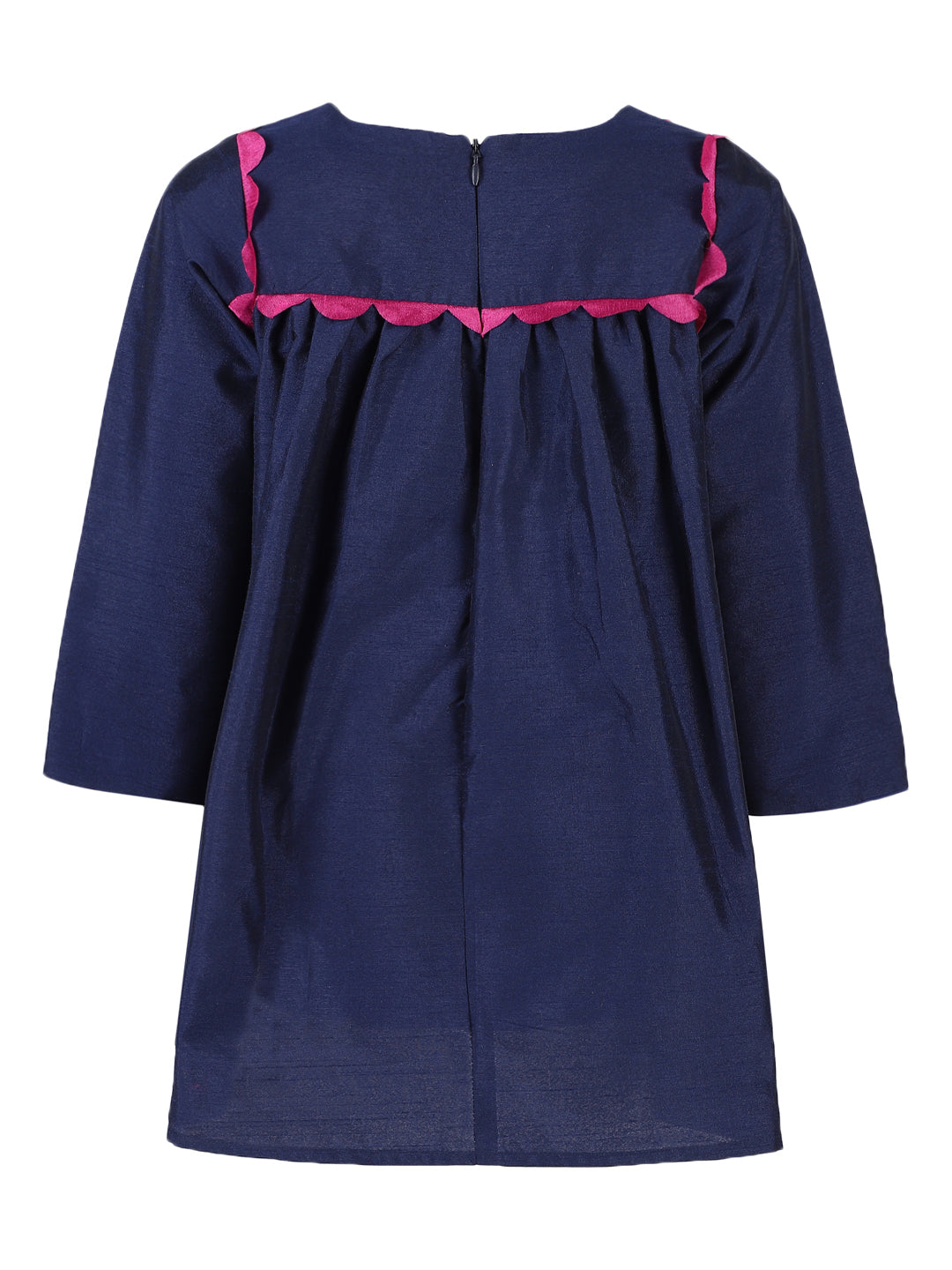 Navy Scallop Glitter Dress