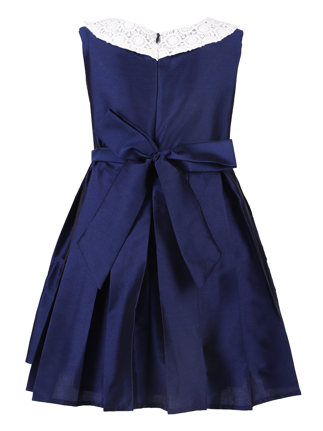Navy Lace Collar Dress