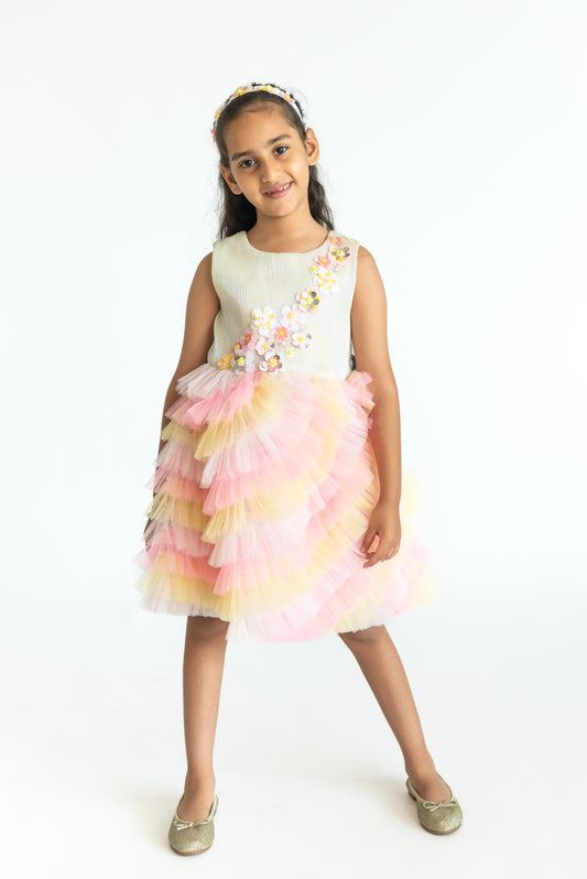 Whispering pink dress & doll Set