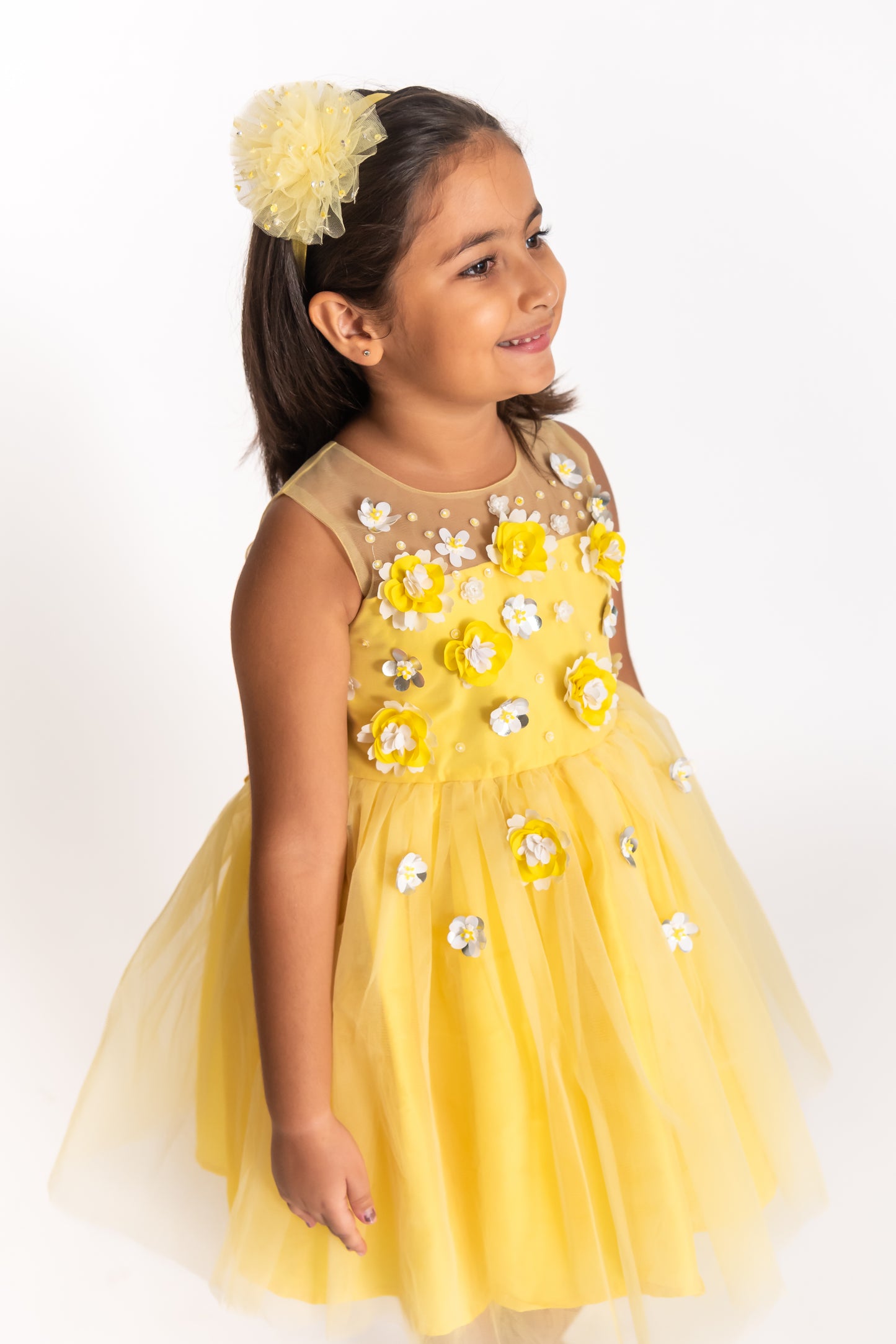 Marigold 3d flower dress