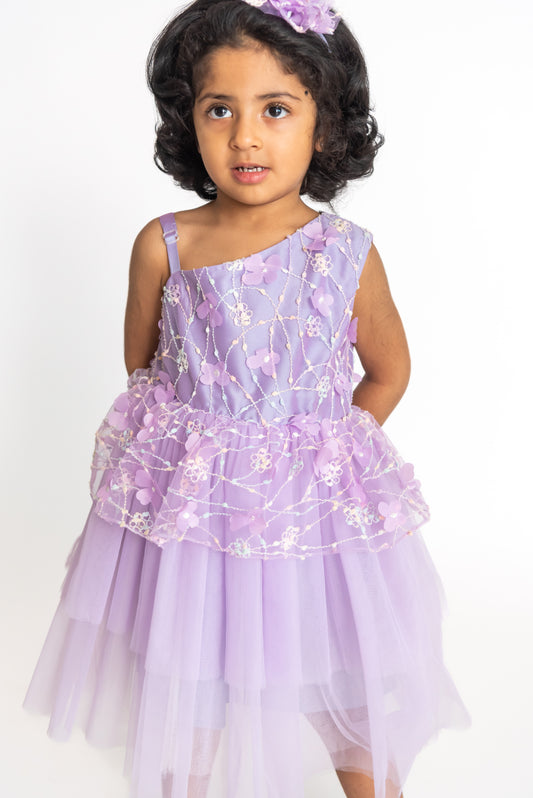 Lavender Off Shoulder Gardenia Dress