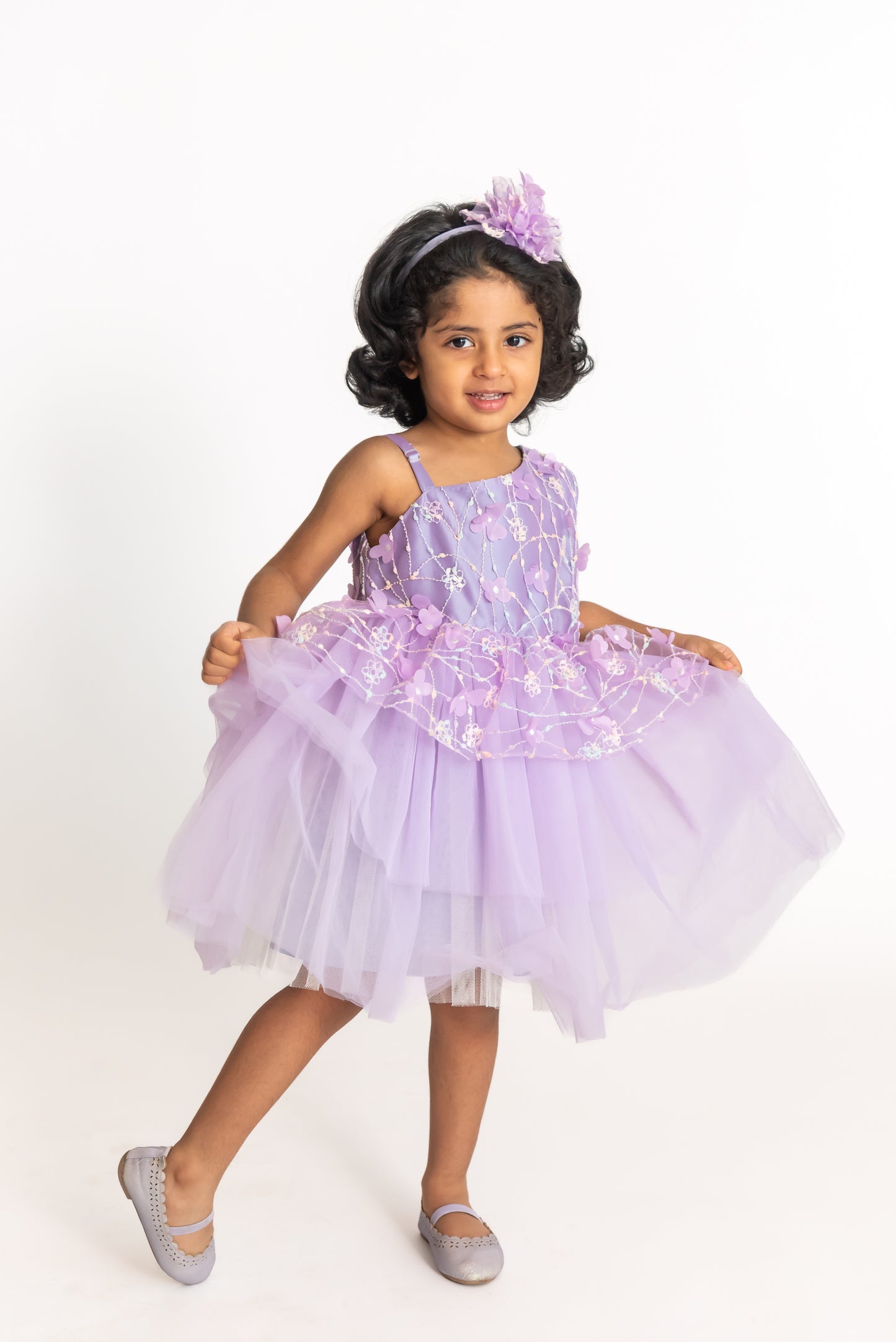 Lavender Off Shoulder Gardenia Dress
