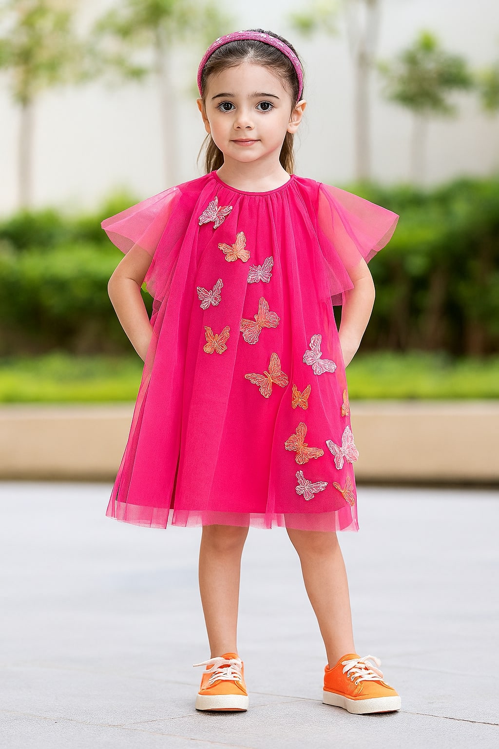 Fuchsia Butterfly dress