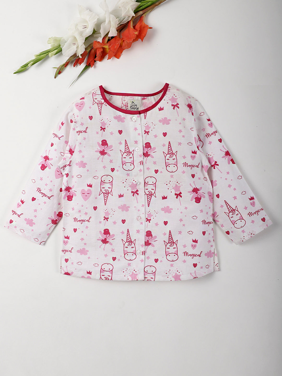 MAGICAL UNICORN NIGHTSUIT (PINK-WHITE)