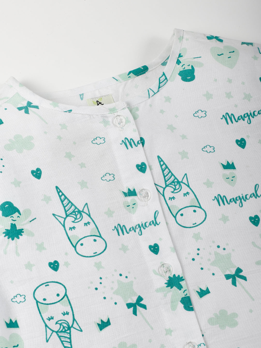 MAGICAL UNICORN NIGHTSUIT (TURQUOISE-WHITE)