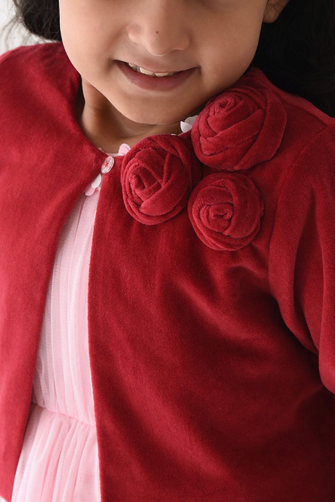 Velvet Rosette Shrug