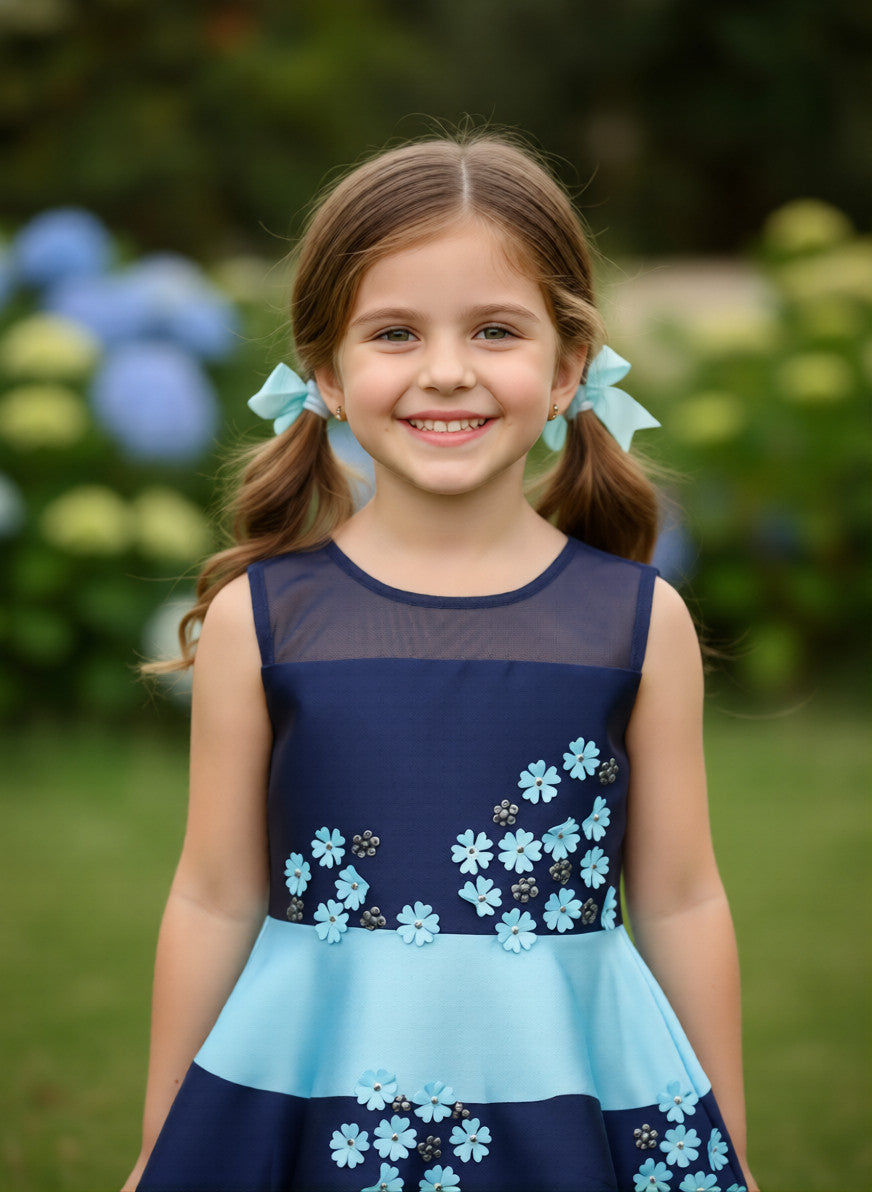 Blue Hibiscus Dress