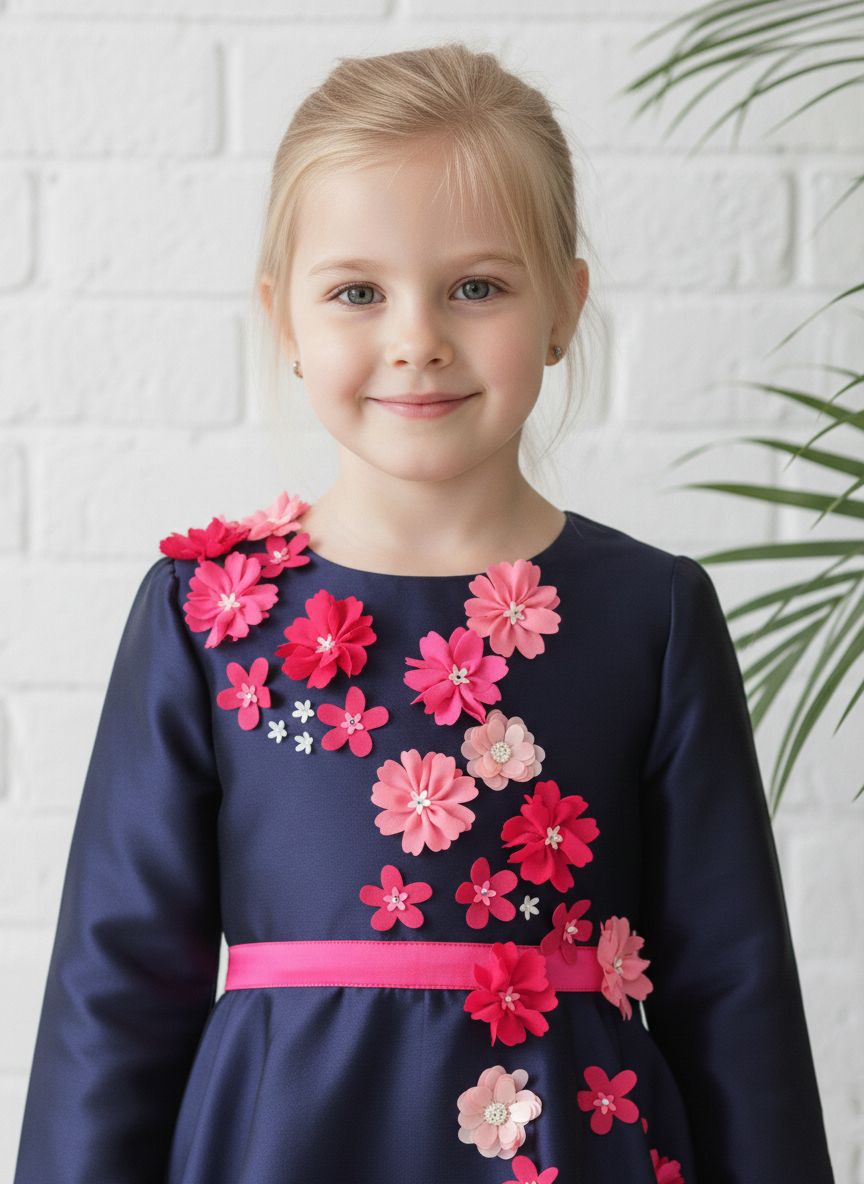 Blueberry full sleeve dress