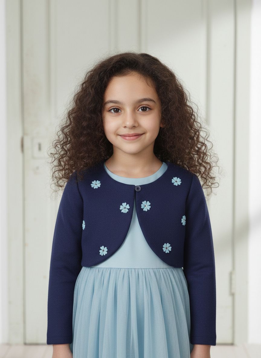 Blue Petals Shrug