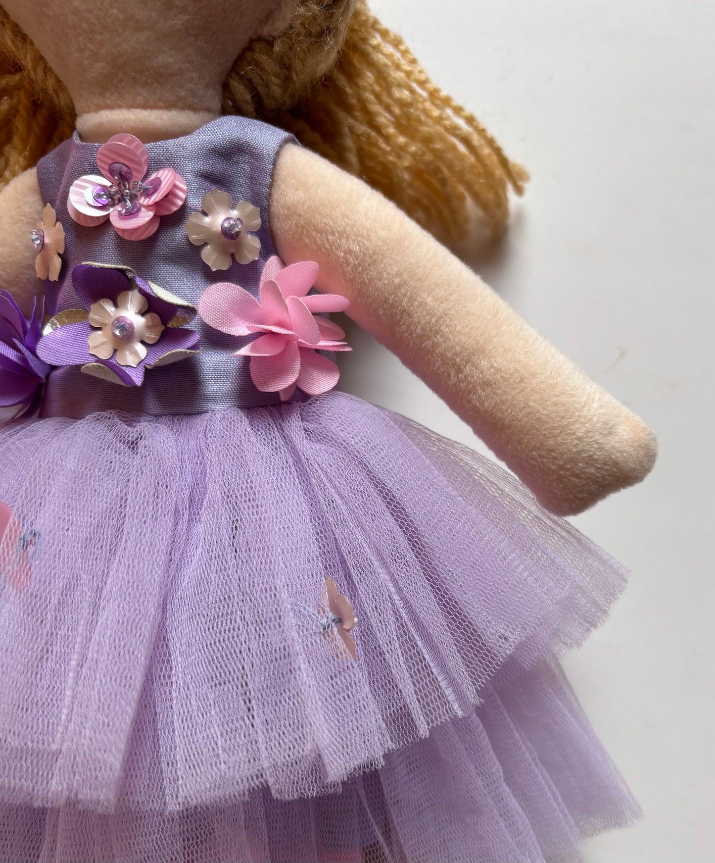 Lavender Morning Glory Doll