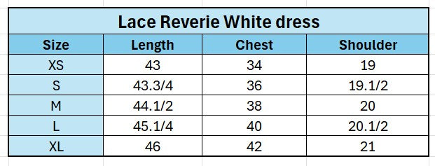 Lace Reverie White dress