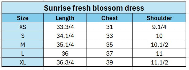 Sunrise fresh blossom dress