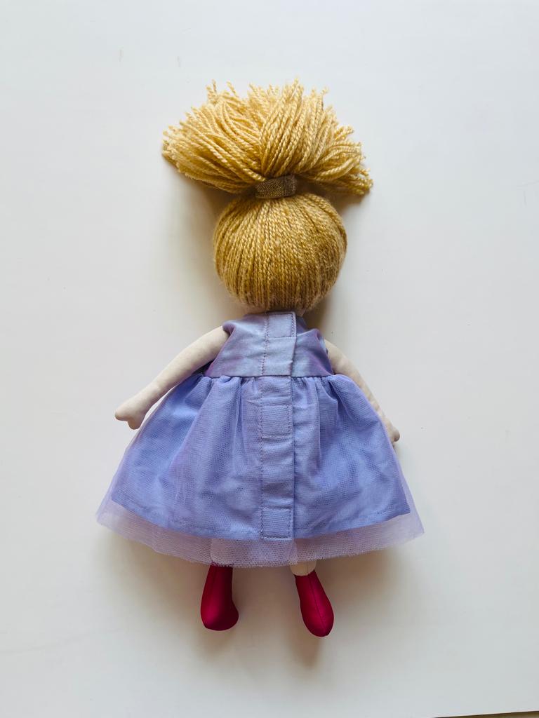 Lavender 3d flower dress & Doll Sets