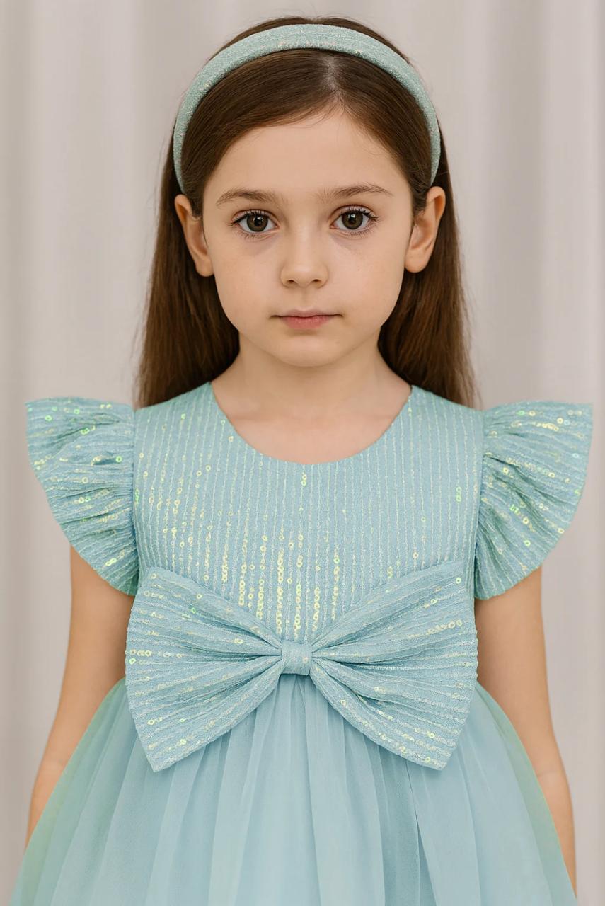 Twinkle Mint Bow Dress
