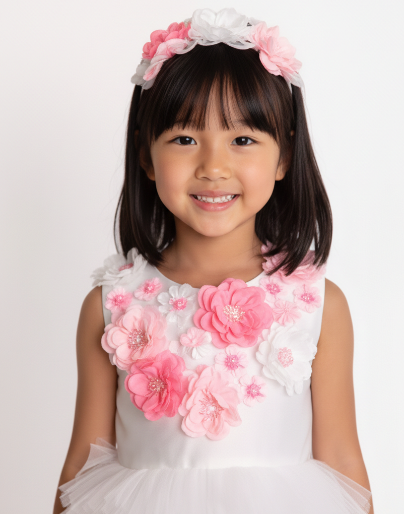 White Provence Cascade Dress