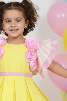 Yellow Rose Flare Dress