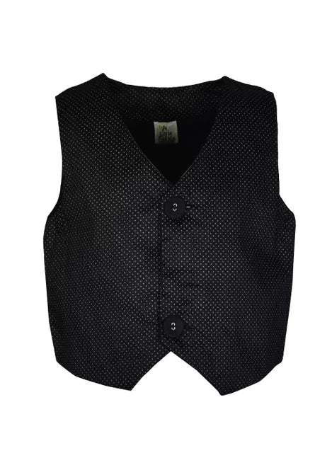Black Polka Dot Waist Coat