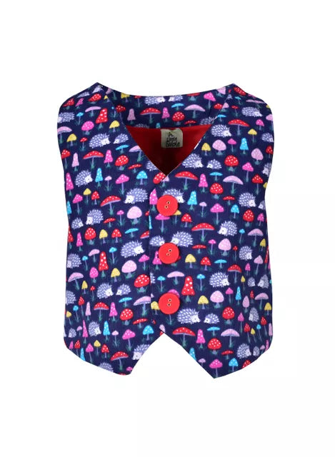 Multi Print Cordroy Waist Coat