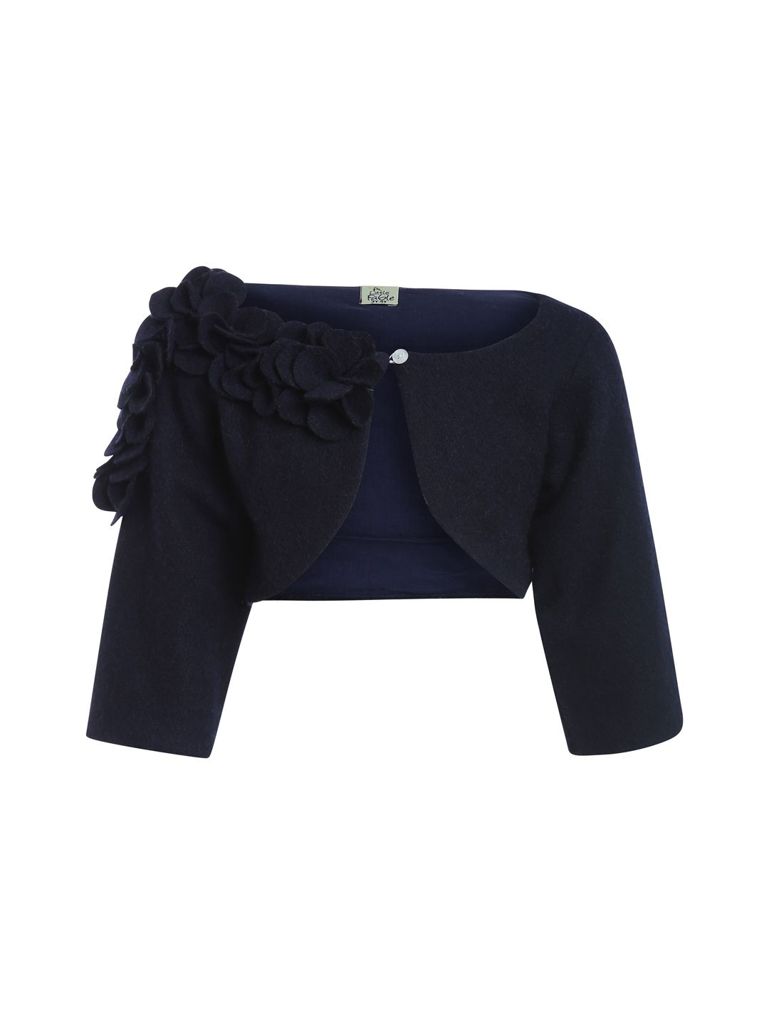 Shoulder Bloom Navy Shrug