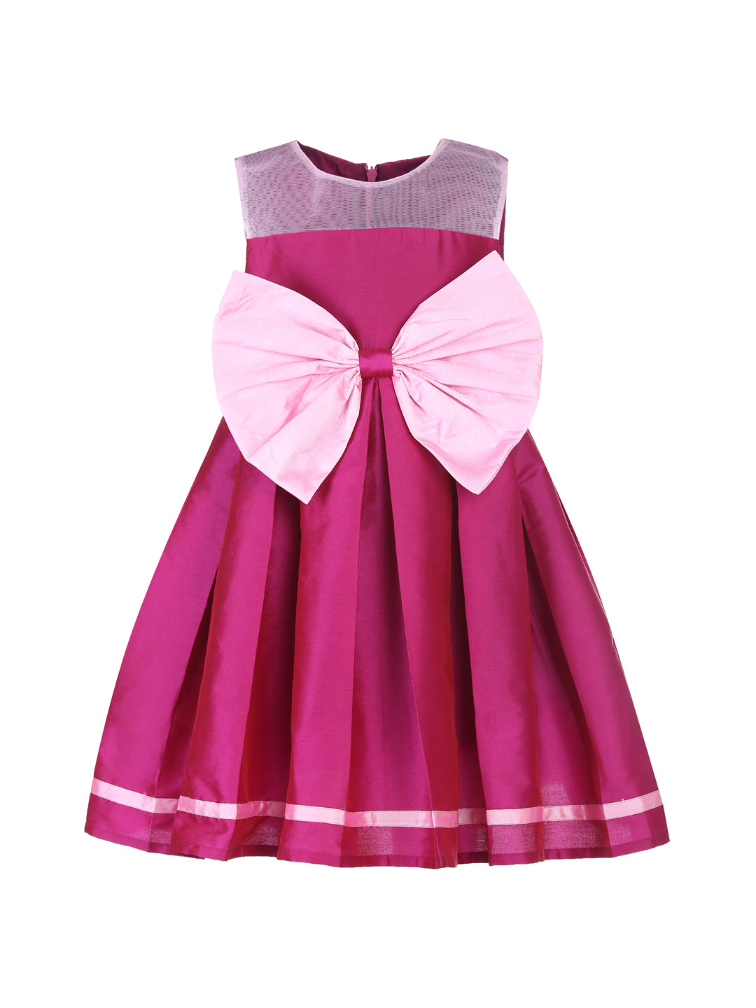 Massive Bow Attack Wine Dress