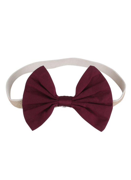 Burgundy Bow Headband