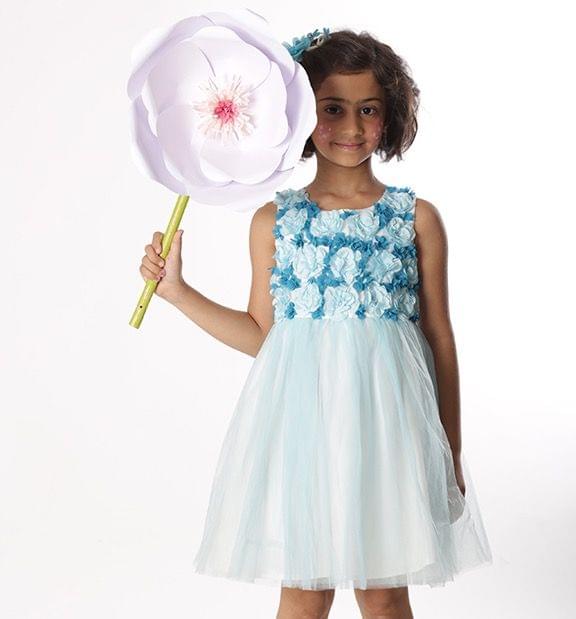 Blue Pearl Blossom Dress