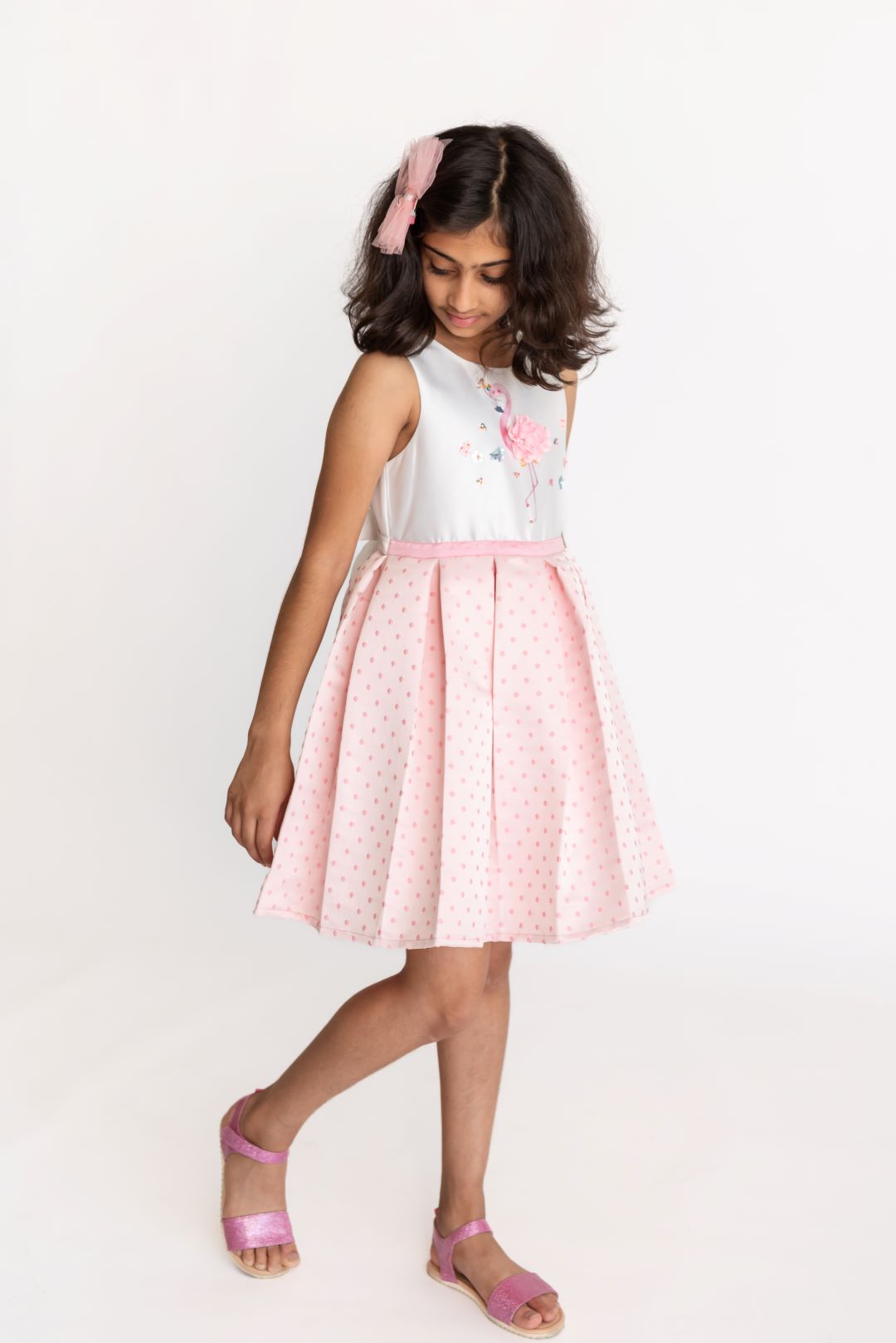 Flamingo dot Dress
