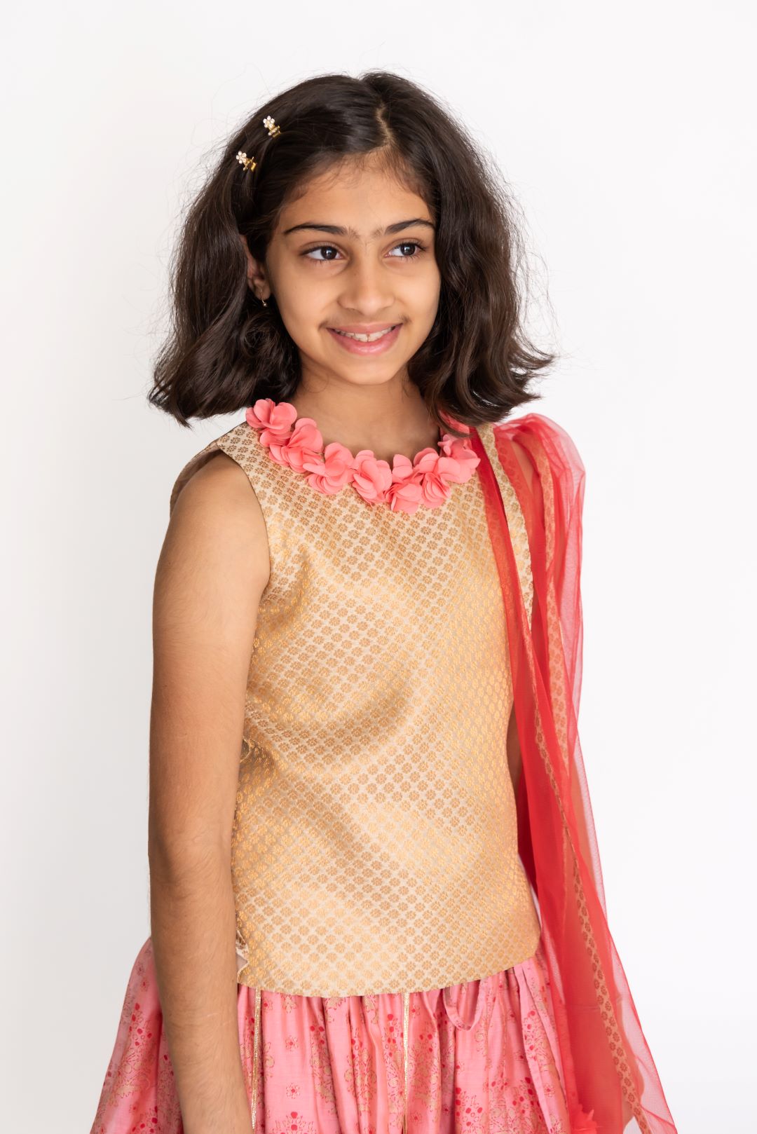 Pink Chanderi Lehnga