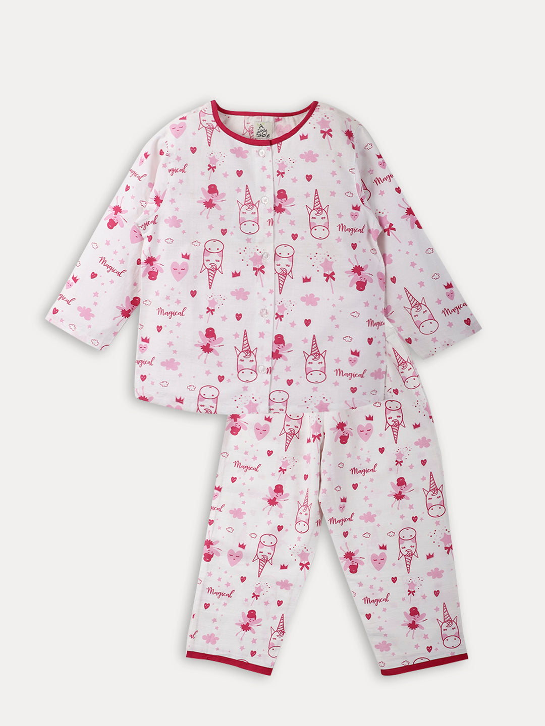 MAGICAL UNICORN NIGHTSUIT (PINK-WHITE)