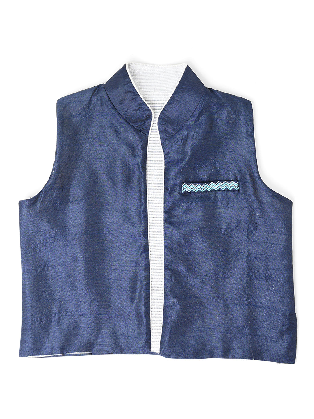 Silver Indigo Waist coat