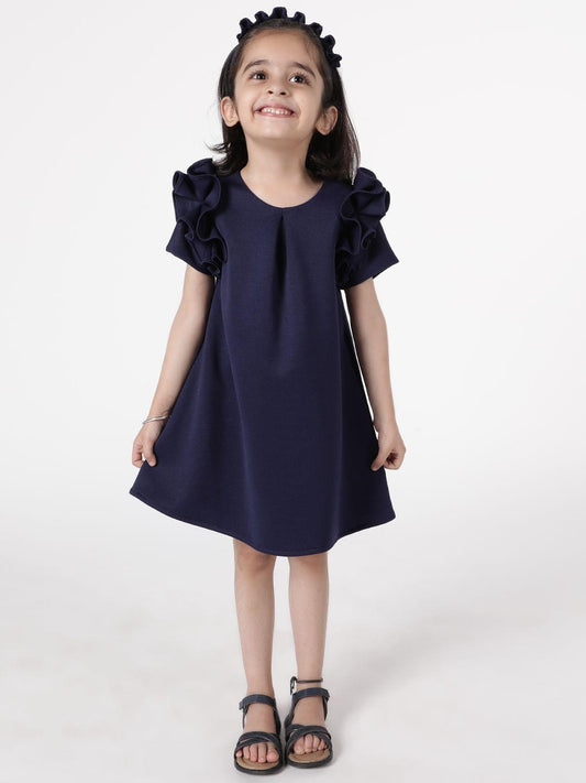 Blue Ruffle Wildflower Dress